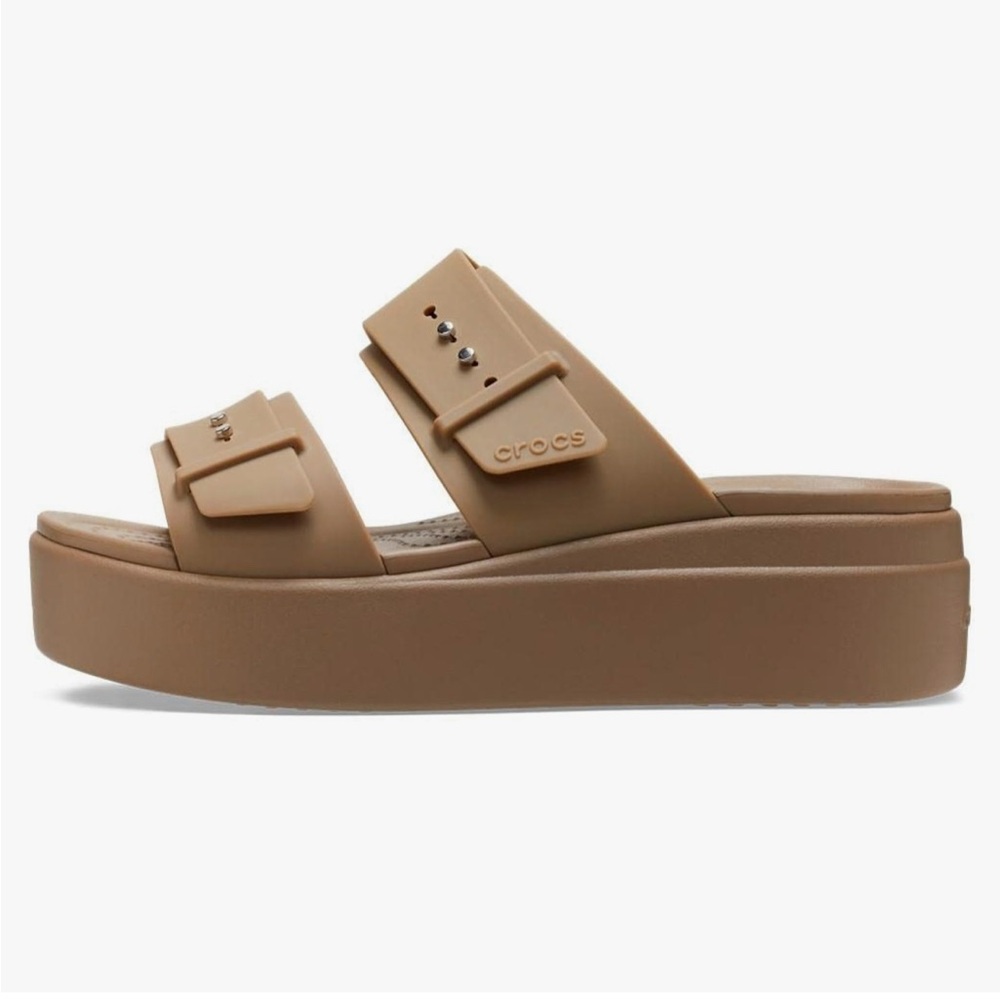 Crocs Women's Tan Platform Sandals - Picture 2 of 12